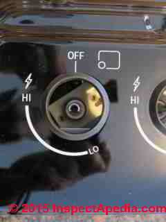 Gas cooktop (Bosch) burner control air adjustment screw opening (C) Daniel Friedman