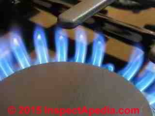 Gas cooktop flame color check (C) Daniel Friedman