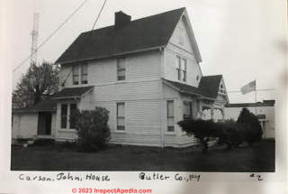 On historic register as John Carson house, Morgantown, KY (C) InspectApedia.com Glenda