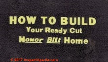 Honor Bilt Home instruction book cover page  (C) InspectApedia.com