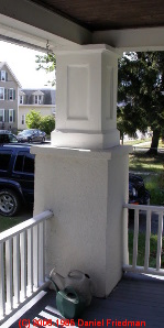 Photograph of porch column details on a Sears catalog house