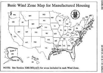 HUD Wind Zone Data Map