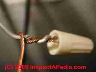 Electrical wire repair not recommended (C) Daniel Friedman