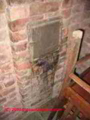 Water leak in chimney out at cleanout door (C) Daniel Friedman