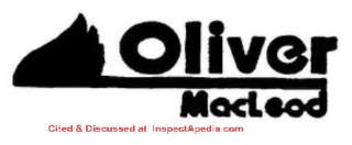 Oliver MacLeod chimneys & woodstove logo - cited & discussed at InspectApedia.com