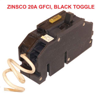 Zinsco HQGF20 GCI Circuit breaker with black toggle switch (C) InspectApedia.com