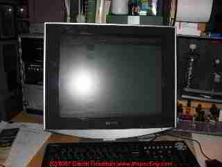 Photograph of a flatscreen computer monitor, probably with only a trivial electromagnetic field or EMF.