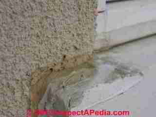 Leak point in EIFS stucco wall (C) Daniel Friedman