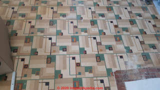 1938 Linoleum flooring (C) InspectApedia.com Beth