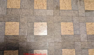 cork pattern flooring (C) InspectApedia.com Michael