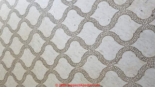 1977 Kentile floor tiles presumed to contain asbestos (C) InspectApedia.com Pobo