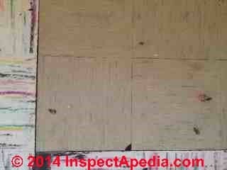 Asbestos containing floor tile 1950's vintage (C) InspectAPedia FC