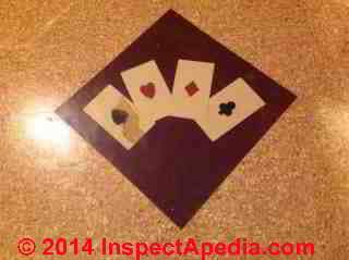 Kentile die cut playing card pattern (C) InspectApedia Sarah