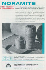 Noramite crocidolite & amosite asbestos fibres used for plastics reinforcement - cited & discussed at Inspectapedia.com