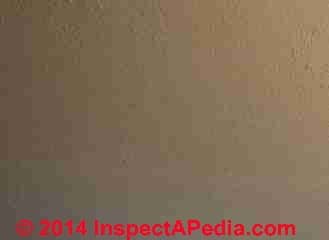 Textured ceiling paint asbestos hazards (C) InspectApedia.com LN