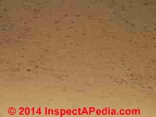 Textured ceiling paint asbestos hazards (C) InspectApedia.com LN