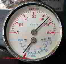 Boiler pressure and temperature gauge (C) Daniel Friedman