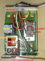 LV relay used to operate a boiler primary control relay (C) Daniel Friedman