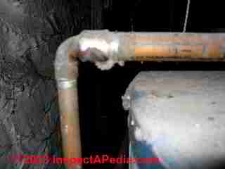Relief valve discharge tube reduced or constricted (C) Daniel Friedman 2005