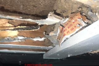 1930s Chicago basement insulation (C) InspectApedia.com Pete