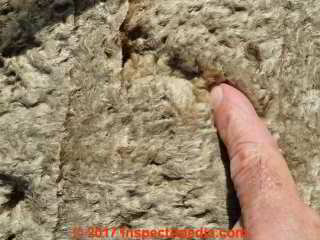 Brown dense packed mineral wool insulating batt (C) Daniel Friedman