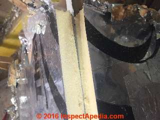 Celotex foam board insulation interior view (C) InspecApedia JW