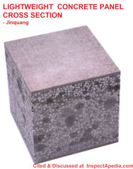 Lightweight construction panels include styrofoam & have insulating value - Jinquang - cited & discussed at InspectApedia.com