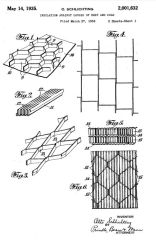 Schlicting Patent 2,001,632 for reflective insulation against heat or cold losses - at InspectApedia.com