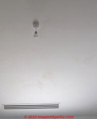 dark ceiling stains (C) InspectApedia.com Ross