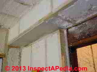 Plumbing chase after foam insulation (C) Daniel Friedman Eric Galow Galow Homes