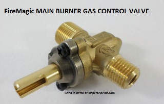 FireMagic gas appliance valve without orifice - at InspectApedia.com