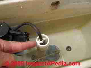 Toilet bowl fill tube connected normally