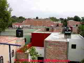 Rooftop water storage tanks in San Miguel de Allende Mexico (C) Daniel Friedman