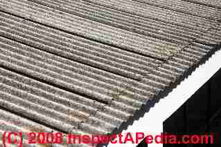 Photo of cement asbestos roof shingles (C) Daniel Friedman