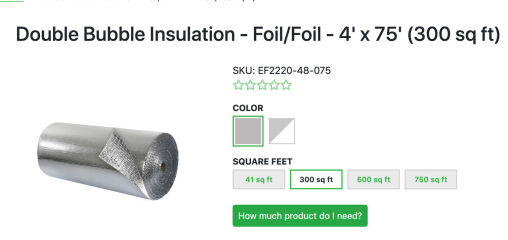 Double bubble foil insulation used in some roofing applications - cited & discussed at Inspectapedia.com