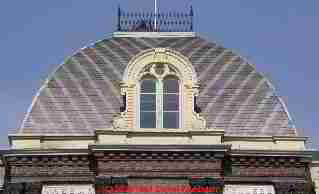 Roof slate in diamond pattern