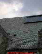 Photo of graduated slate roofing