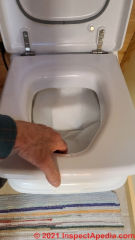 Install the paper liner in the incinerating toielt before use (C) InspectApedia.com DF