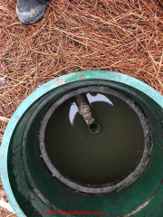 3-chamber aerobic treatment unit septic tank flooding (C) Inspectapedia.com Weeks