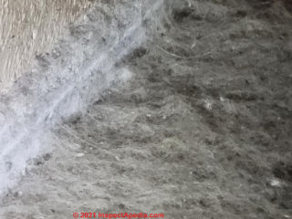 Thick dust under bed (C) InspectApedia.com Lori