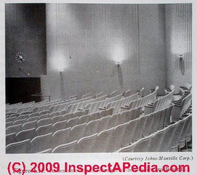 Asbestos wallboard in a theater (C) D Friedman (Rosato)