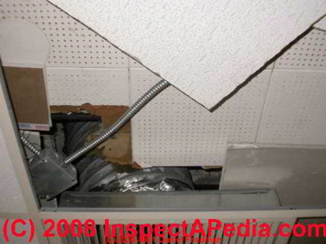 Asbestos containing acoustic ceiling tiles