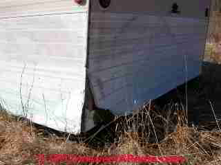 Mobile home siding damage (C) Daniel Friedman