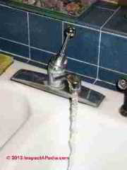 Water flow at a sink faucet (C) Daniel Friedman