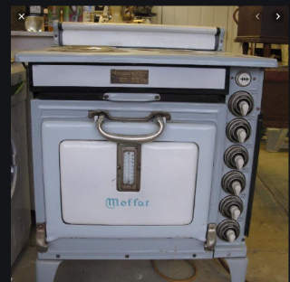 Moffat antique stove (C) InspectApedia.com