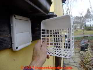 Clothes dryer vent protective louver-screen at the exterior wall (C) Daniel Friedman