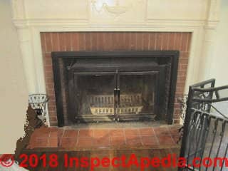 Fireplace in Poughkeepsie NY (C) Daniel Friedman at InspectApedia.com