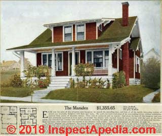 The Marsden, a Sears kit home at InspectApedia.com