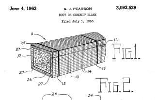 Pearson's rigid duct patent 1963 at InspectApedia.com