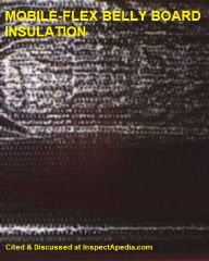 Mobile home belly board insulation Mobile Flex Black Bottom Board at Inspectapedia.com as sodl by mobilehomepartsstore.com 